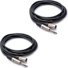 Load image into Gallery viewer, 2 Hosa HSX-020 1/4" TRS to XLR3M Pro Balanced Interconnect Cable 20 Feet