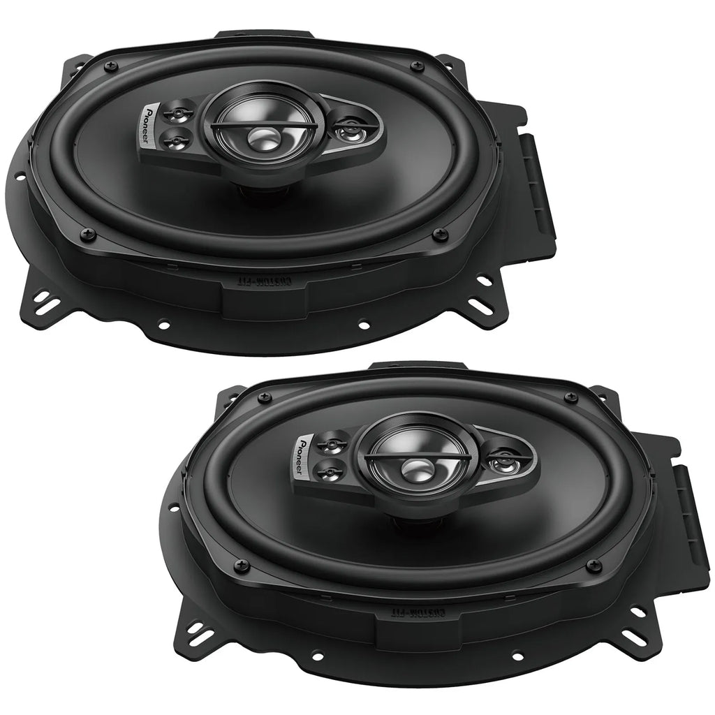 2 Pairs Pioneer TS-A6970F 600W Max, 100W RMS 6" x 9" A-Series 5-Way Coaxial Car Speakers