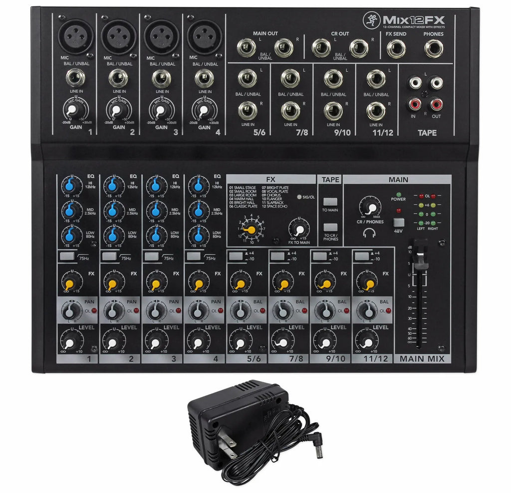 Mackie Mix12FX 12-channel Compact Mixer with Effects