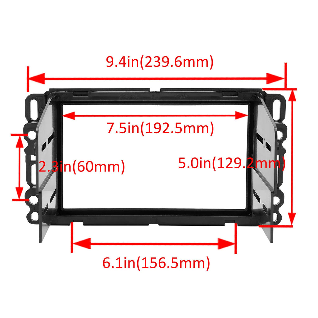 Double Din Radio Dash Kit Wire Harness Antenna Adapter Combo Fit Buick Chevrolet GMC Pontiac Saturn Fit 2007-2014