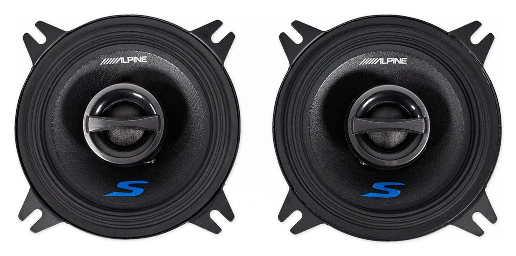 Alpine S-S40 S-Series 4" & 4x6" adapter plate 2-Way Coaxial Car Speakers