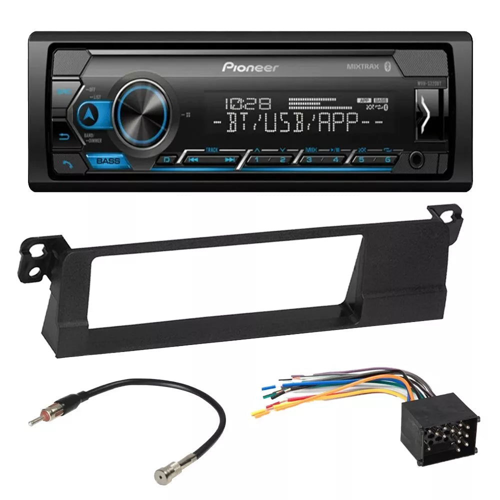 Pioneer MVH-S322BT Car Stereo Single Din Kit Fit  1999-2006 BMW M3 3 Series