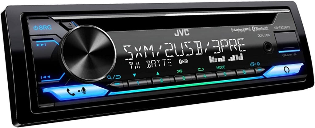 JVC KD-T925BTS Single-Din CD Receiver + PAC SWI-CP2 Interface w/  SirusXM Tuner