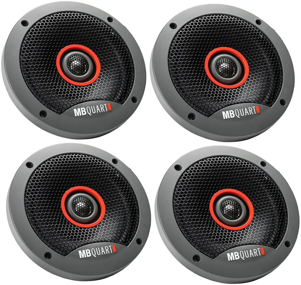 2 Pair MB QUART FKB116 6.5" 240W 2-Way Coaxial Car Speakers