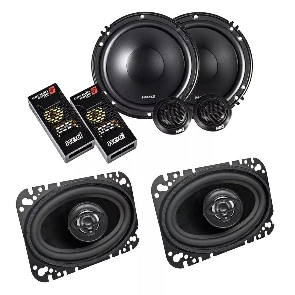 Cerwin Vega XED650C 61/2" component & XED46 4X6" Coaxial Car/truck speakers