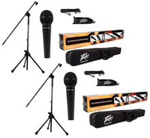 Charger l'image dans la galerie, 2 Peavey PV MSP1 Complete Microphone with Stand Kit XLR Cable Included