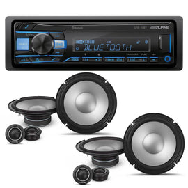 Alpine UTE-73BT Mech-Less Media Receiver & 2 Pair S2-S80C Type S 8
