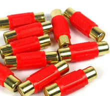 Load image into Gallery viewer, Absolute FF-100R-10 Gold Red RCA Female-to-Female Coupler Adapter 10 Pack