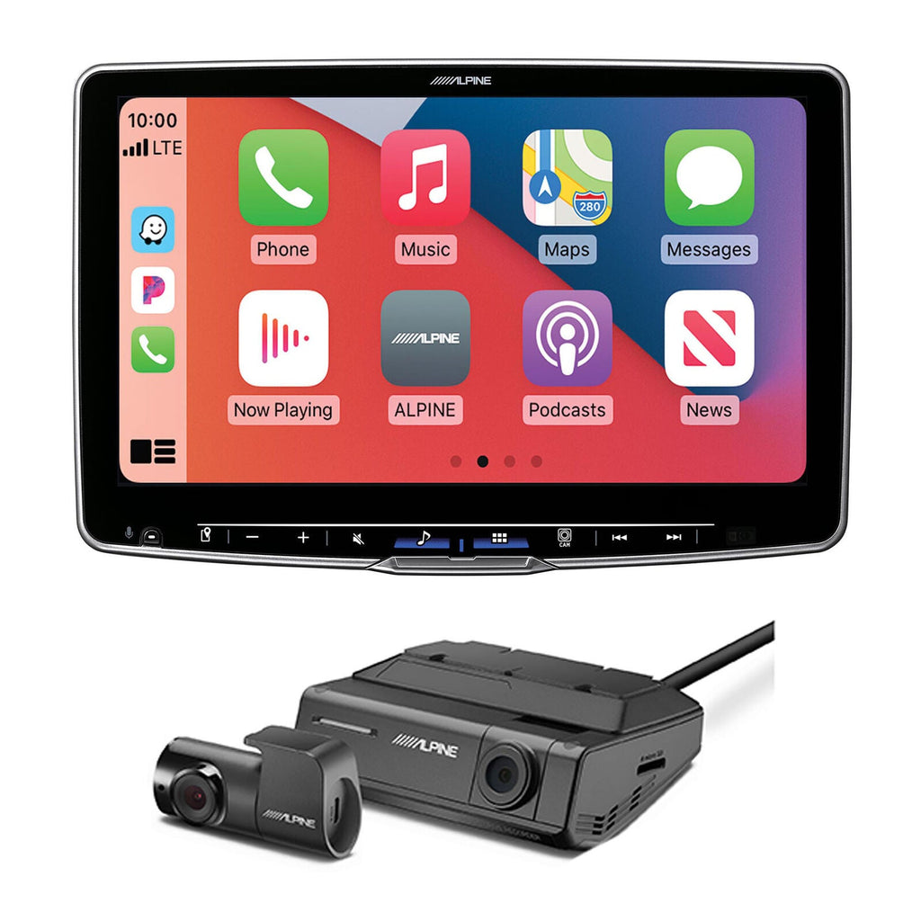 Alpine ILX-F511 Halo11 11" Multimedia Receiver +DVR-C320R Dash Camera +Bullet Camera