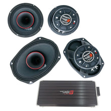Charger l'image dans la galerie, Cerwin Vega PH654 6.5" &amp; PH694 6x9" Horn Speakers + B54 1200W 4CH Amplifier