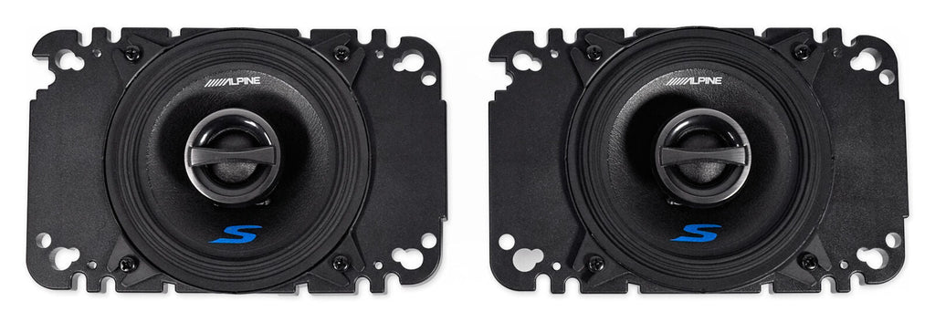 Alpine S-Series S-S69 6"X9" 2-Way Coaxial Speaker and S-S40 4" Coaxial Speaker