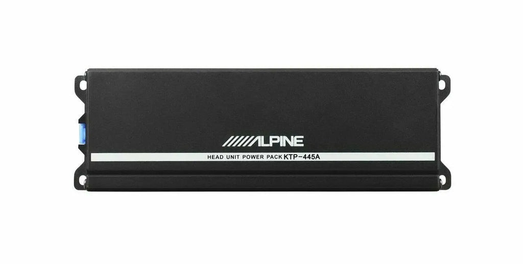 Alpine KTP-445A Power Pack Head Unit Amplifier and Backup Camera Bundle. 4-Channel Compact Amp Increases Alpine Head Unit Power up to 150 Percent - 90 Watts x 4 Channels, fits iLX-W650 and Others.