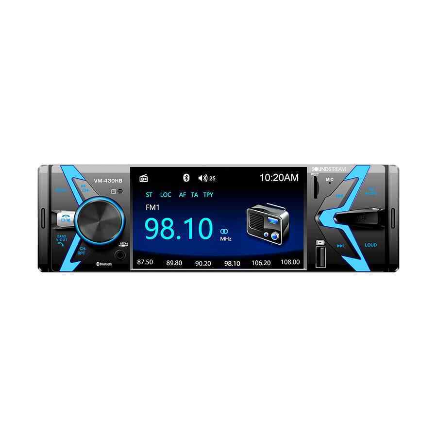 Soundstream VM-430HB 4.3" Single-DIN Source Headunit w/ Media Playback & Bluetooth