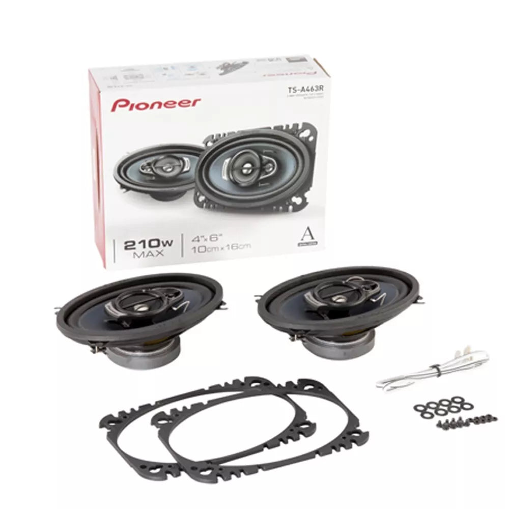 Pioneer TS-G4620S 400W Max 60W RMS 4" x 6" G-Series 2-Way Coaxial Car Speakers