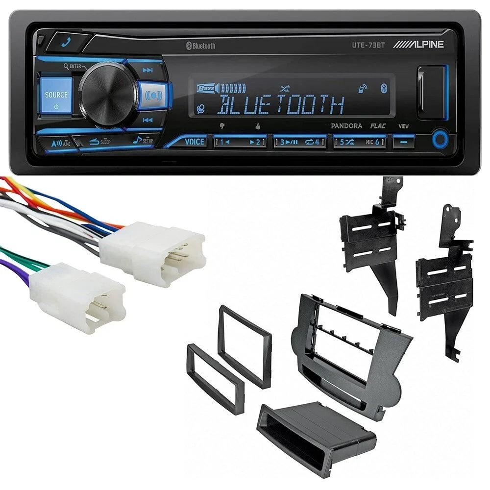 Alpine UTE-73BT Bluetooth Car Stereo AM/FM for 2008-12 Toyota Highlander Kit & Harness