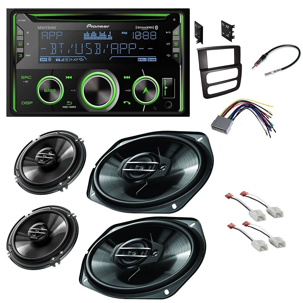 Pioneer FH-S722BS Double Din + 6.5" & 6X9" Speakers for 02 - 05 Dodge RAM