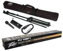 Charger l'image dans la galerie, 2 Peavey PV MSP1 Complete Microphone with Stand Kit 1/4" Cable Included
