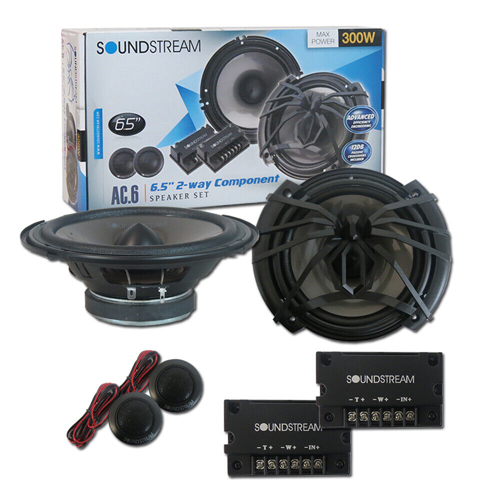 2 Soundstream AC.6 Arachnid Series 6.5" Component Set; 100w, 4-ohm