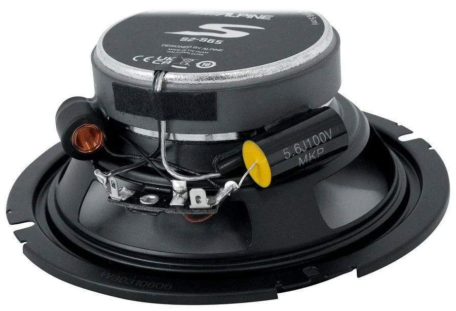 Alpine S-S65 Car Speaker<br/>480W Max (160W RMS) 6.5" Type-S 2-Way Coaxial Car Speakers