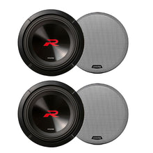 Load image into Gallery viewer, 2 Alpine R2-W12D4 2250W 12&quot; R-Series Dual 4-Ohm Car Subwoofer + KTE-12G.3 Grille