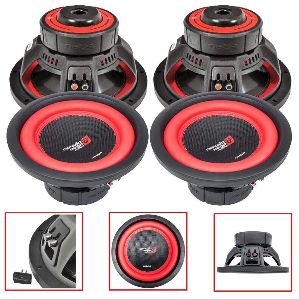 4 Cerwin Vega V102DV2 10" Dual 2 Ohm Subwoofer 4400 Watt