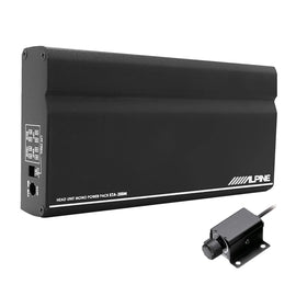 Alpine S-W12D2 RUX-KNOB.2 KTA-200M Mono Power Pack Amp with 12