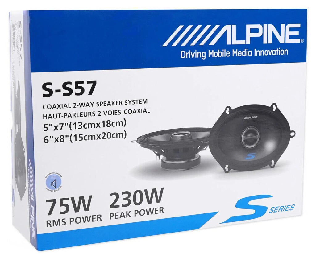 Alpine S-S57 5x7" Car Speakers+ S-S69 6x9" Speakers