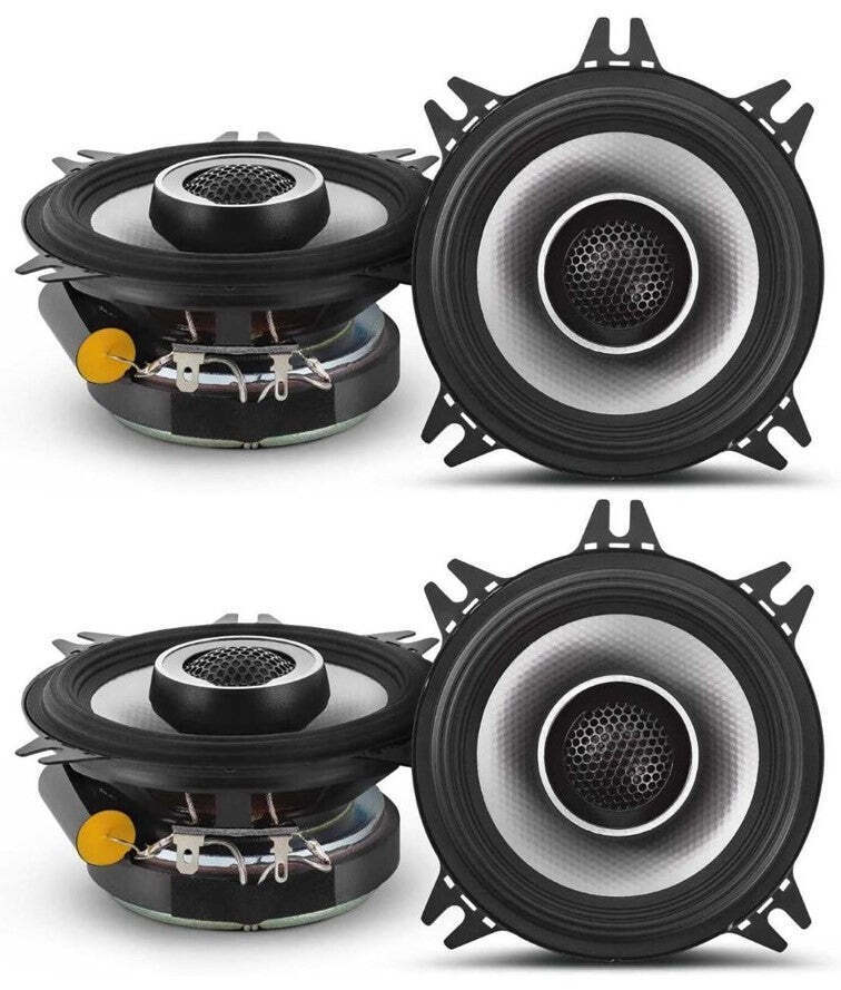 2 Alpine S-S40 Car Speaker 280W Max (90W RMS) 4" Type S Series 2-Way Coaxial Car Speakers, Contains 4x6" Adapter Plate