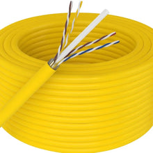 Load image into Gallery viewer, Cat6 Ethernet Cable 23AWG 600Mhz UL Bare Solid Copper Wire UTP 500' Yellow