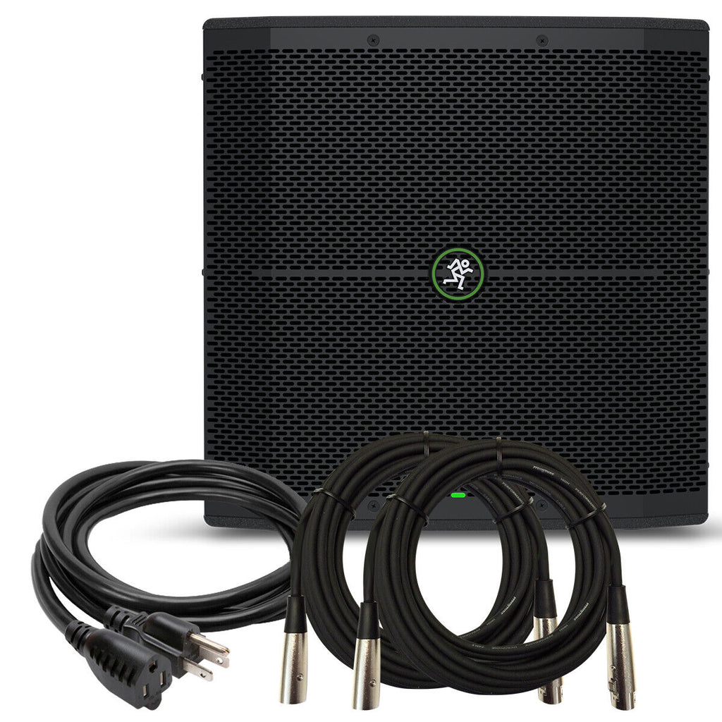 Mackie Thump118S 1400 Watt 18-inch Powered Subwoofer + 2 MR DJ Cables