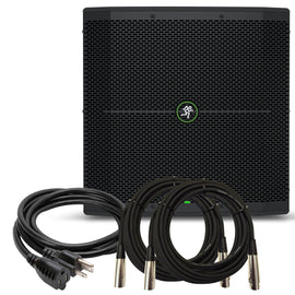 Mackie Thump118S 1400 Watt 18-inch Powered Subwoofer + 2 MR DJ Cables