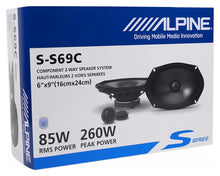 Charger l'image dans la galerie, Alpine S-S69C 260w 6x9" Car Audio Component Speakers w/1 Tweeters