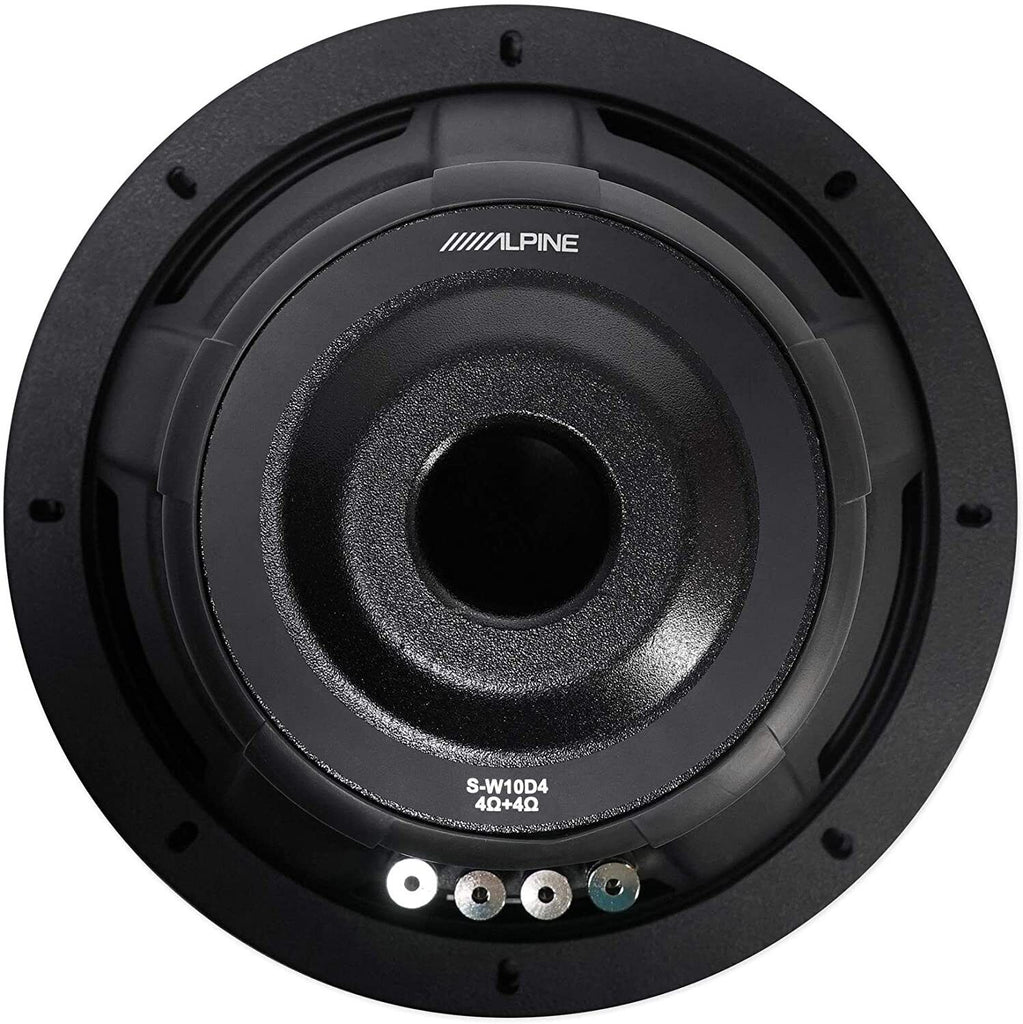 Alpine S-W10D2 Car Subwoofer 1800W 10" Dual 2 Ohm Car Subwoofer with Sealed Box