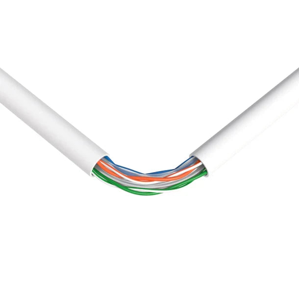 Cat6 Ethernet Cable 23AWG 600Mhz UL Bare Solid Copper Wire UTP 250' White