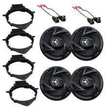 Charger l&#39;image dans la galerie, 2 Pair 400W 2Way 6.5&quot; Chevy Car Truck Front &amp; Rear Door Speakers W/Install Kit