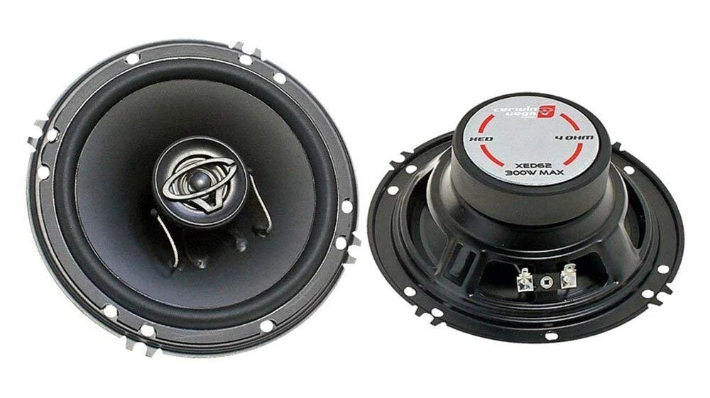 Cerwin Vega XED62 6.5” Front & Rear Speaker Harness Package Fit 1999-06 GM 4 Door
