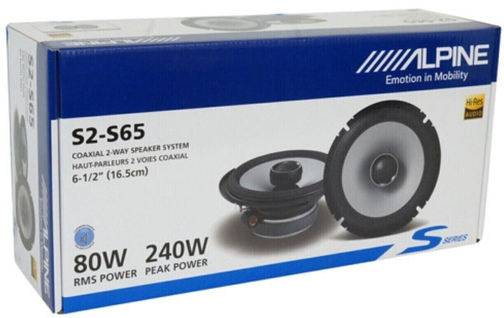 Alpine ILX-W670 Digital Indash Receiver with Alpine S2-S65C 6.5" Component & S2-S65 6.5" Coax