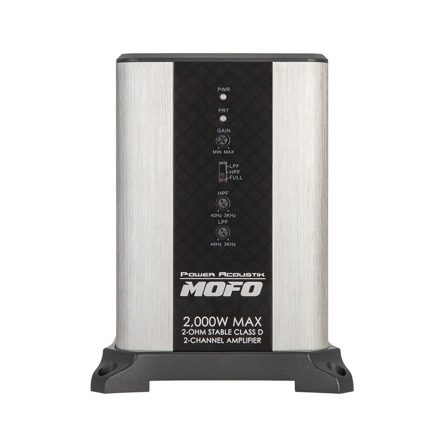 Power Acoustik MOFO2-2KD 2000 Watts MOFO Series 2 Channel Class D Car Amplifier