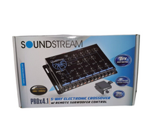 Load image into Gallery viewer, Soundstream PROX4.1 5-Way Electronic Crossover Optimized for Extreme SPL &amp; 8 Gauge Amp Kit