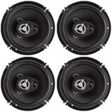 2 Pair Power Acoustik EF-653 6.5″ 3-Way Full-Range Speakers