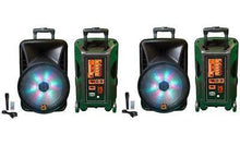 Charger l&#39;image dans la galerie, 2 Mr. Dj USA DJ18BAT 18&quot; 5000W Max Power Speaker with Built-In Bluetooth &amp; Battery