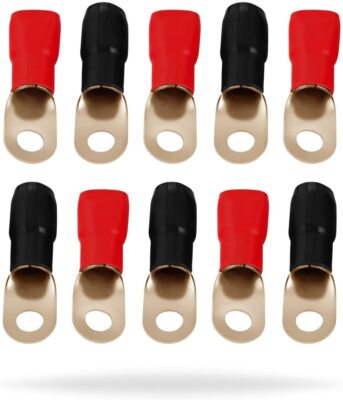 Absolute GRT00-10 0-Gauge Ring Terminal 10 Pieces