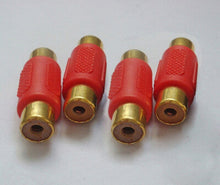 Load image into Gallery viewer, MR DJ USA MDFF100R-10 Female-to-Female RCA Barrel Connector Red (10 Pack)