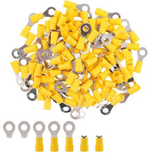 Load image into Gallery viewer, Install Bay YNRT10 Yellow Nylon Ring Terminal 12-10 Gauge #10 - Package of 100