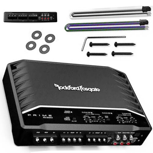 R2-300X4 Rockford Fosgate Prime 300W 4-Channel Class D Amplifier + 4-Ch Amp Kit