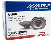 Charger l&#39;image dans la galerie, 2 Pair Alpine R-S68 R-Series 6 x 8 Inch 300 Watt 2-Way Car Speakers