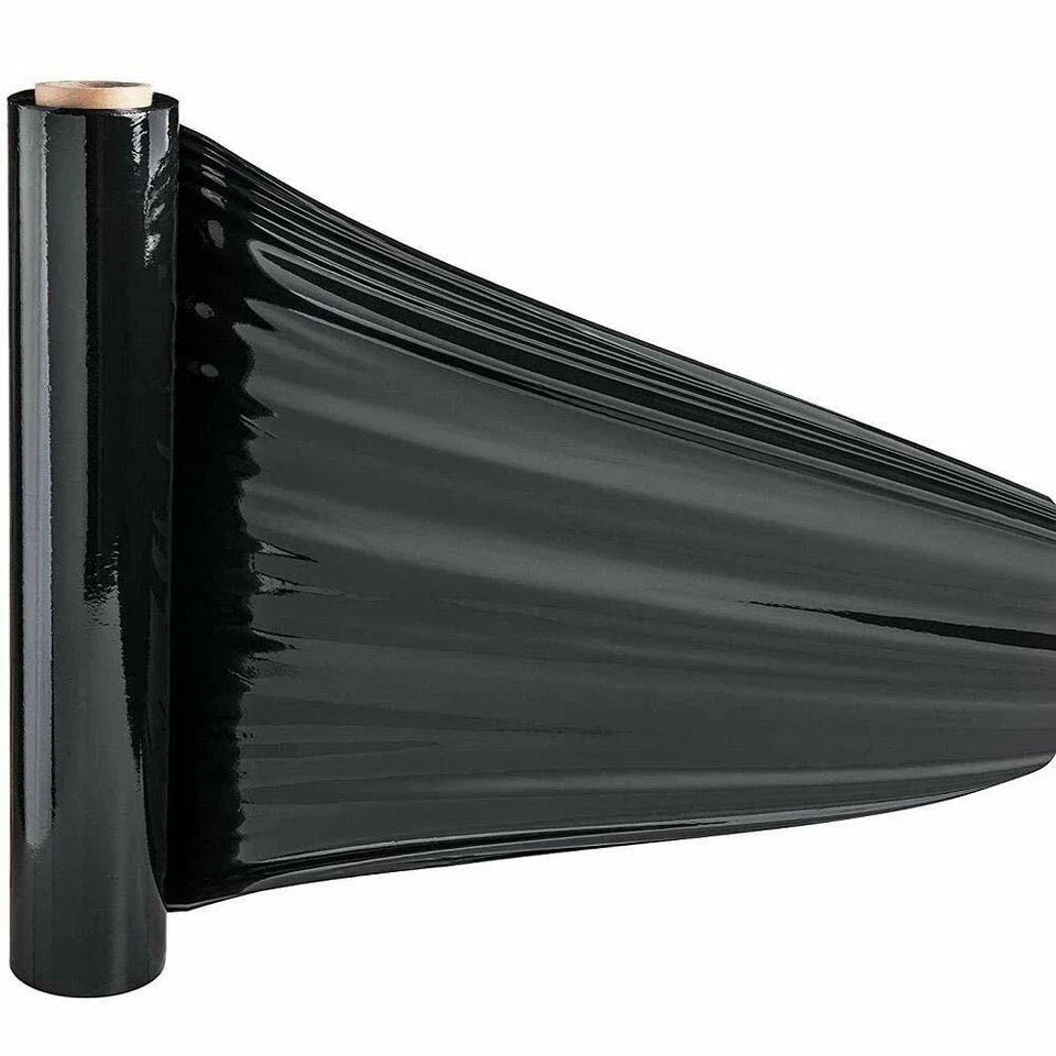 PRO 18" x 1500' 80 Ga 4 Rolls Pallet Wrap Stretch Film Shrink Wrap 1500FT Black