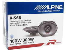 Load image into Gallery viewer, Alpine R-S68 R-Series 6 x 8 Inch 300 Watt 2-Way Car Speakers