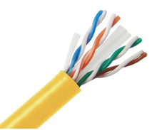 Load image into Gallery viewer, Patron Cat6 Ethernet Cable 23AWG 600Mh UL Bare Solid Copper Wire UTP 250' Yellow