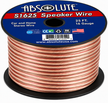 Charger l'image dans la galerie, Absolute S1625 16 Gauge 25 Feet Clear Speaker Wire